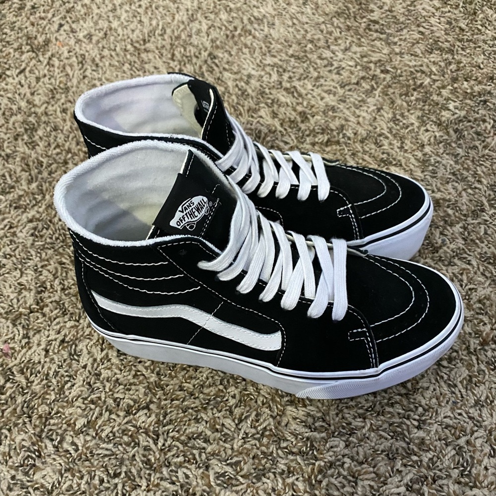 Black Platform High-Top Vans